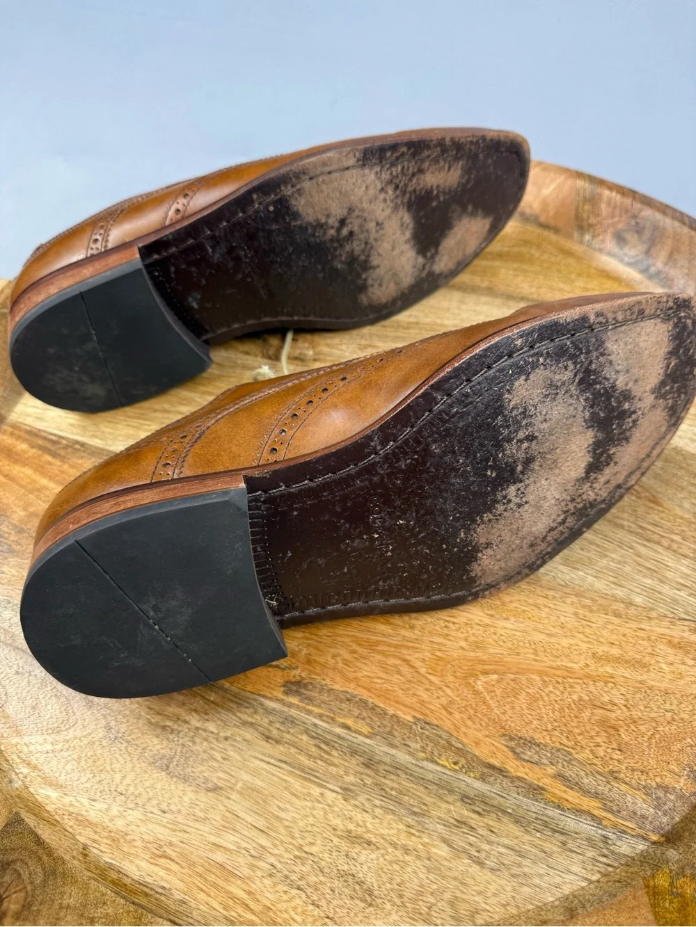 Cole Haan Brown Leather Wingtip Oxfords Men’s 10.5 Wide Dress Shoes